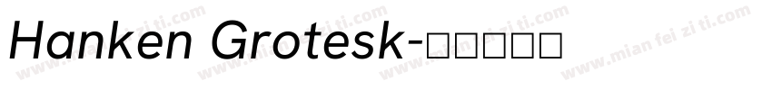 Hanken Grotesk字体转换